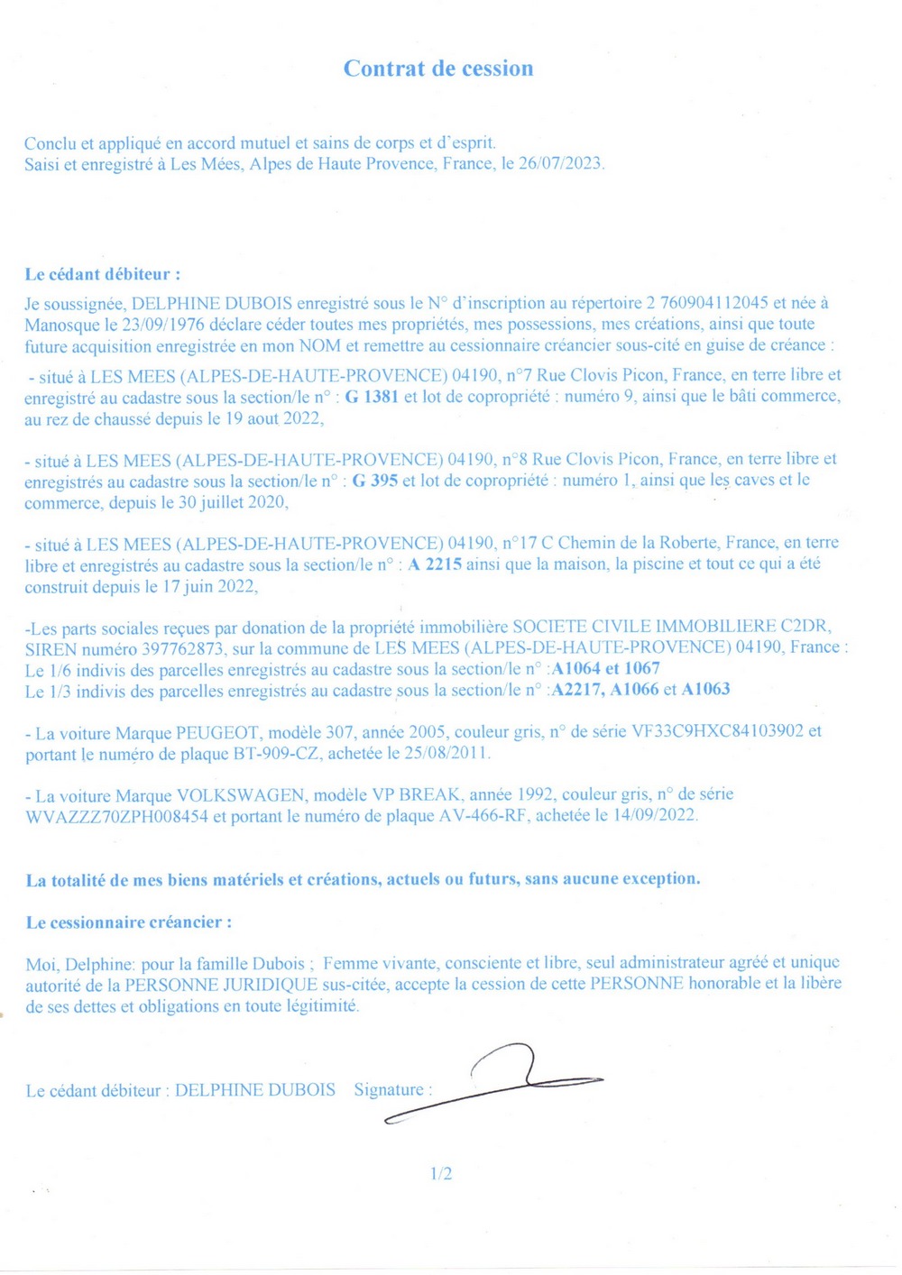 contrat de cession version 1 1259 Delphine Dubois