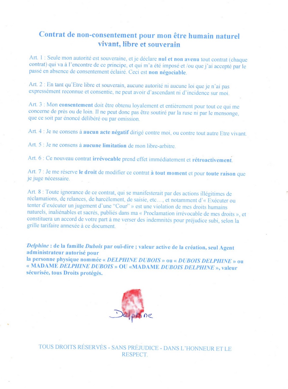 contrat de non consentement pour etre humain vivant libre souver20230716 Delphine Dubois