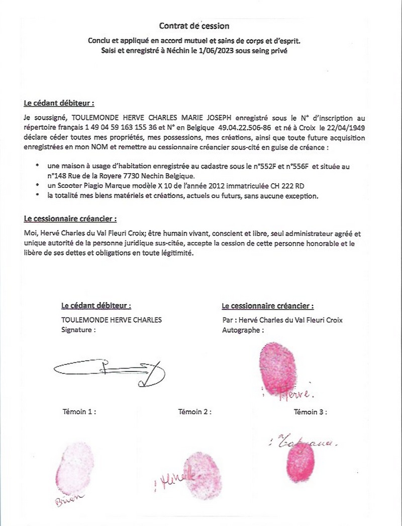 contrat de cession herve