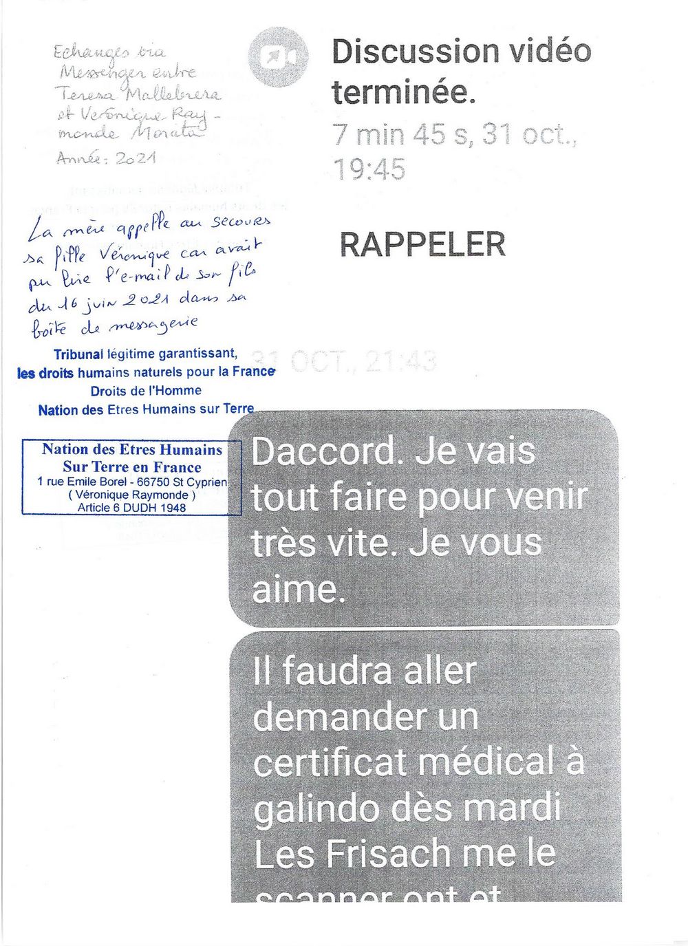 20250127 pj2 preuve de la demande vronique de rentrer en france
