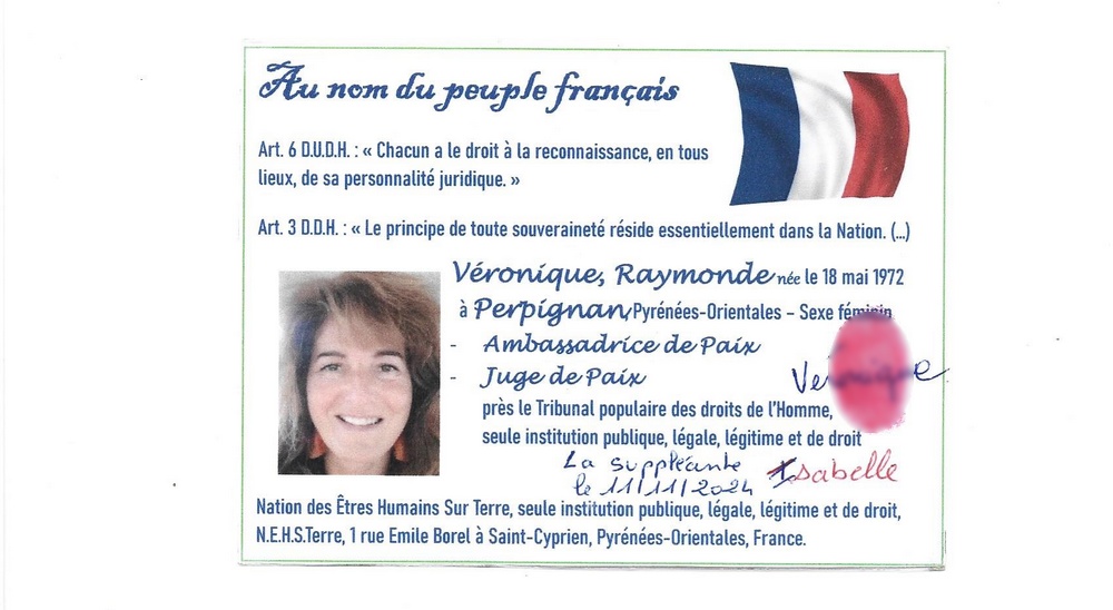 20250518 carte didentite legale et legitime veronique raymonde recto