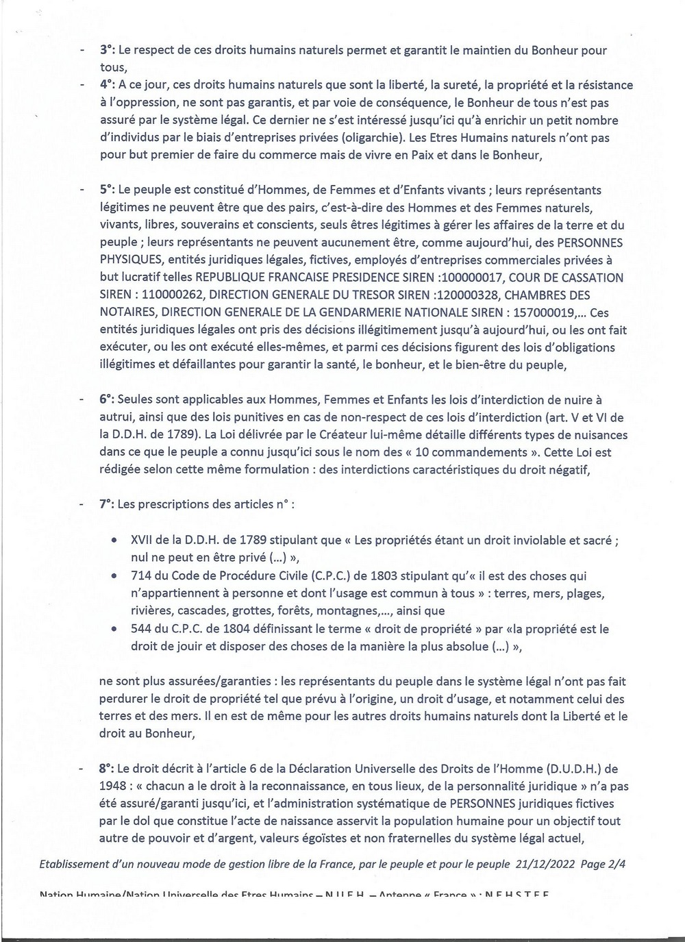 proclamation de libration totale du peuple de france page2