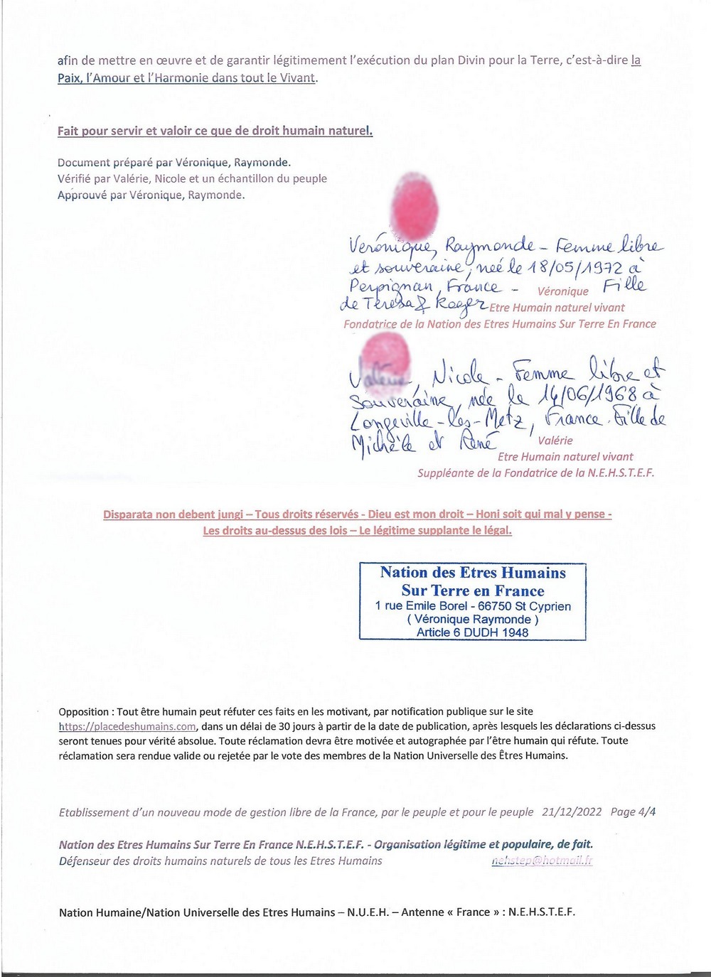 proclamation de libration totale du peuple de france page4
