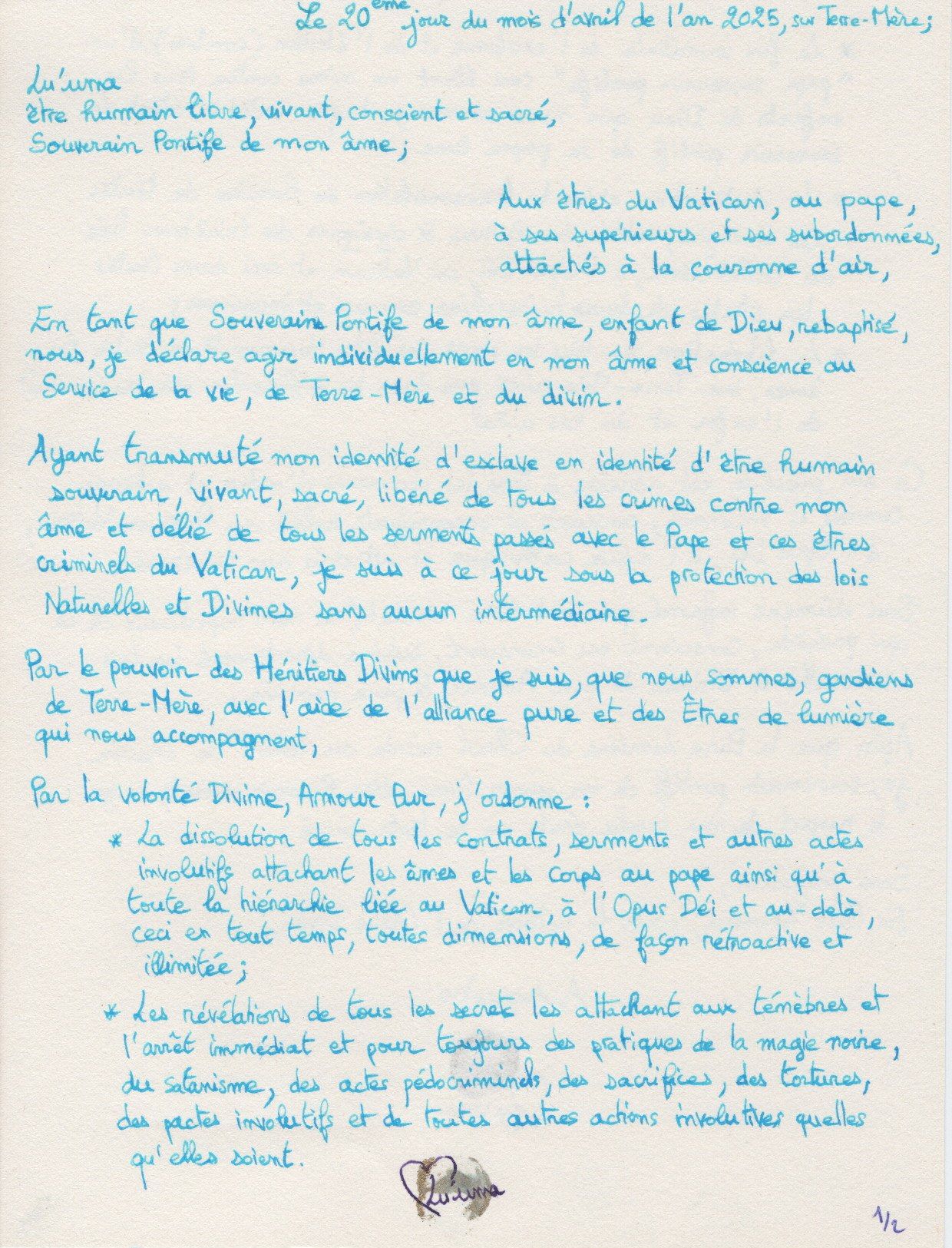 Courrier refus conclaves 1