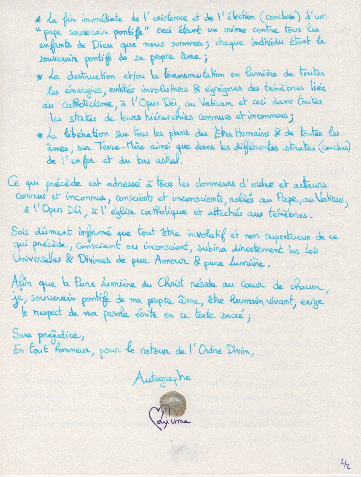 Courrier refus conclaves 2