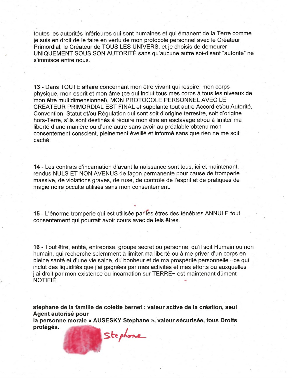 proclamation de refus de consentement 1240 D