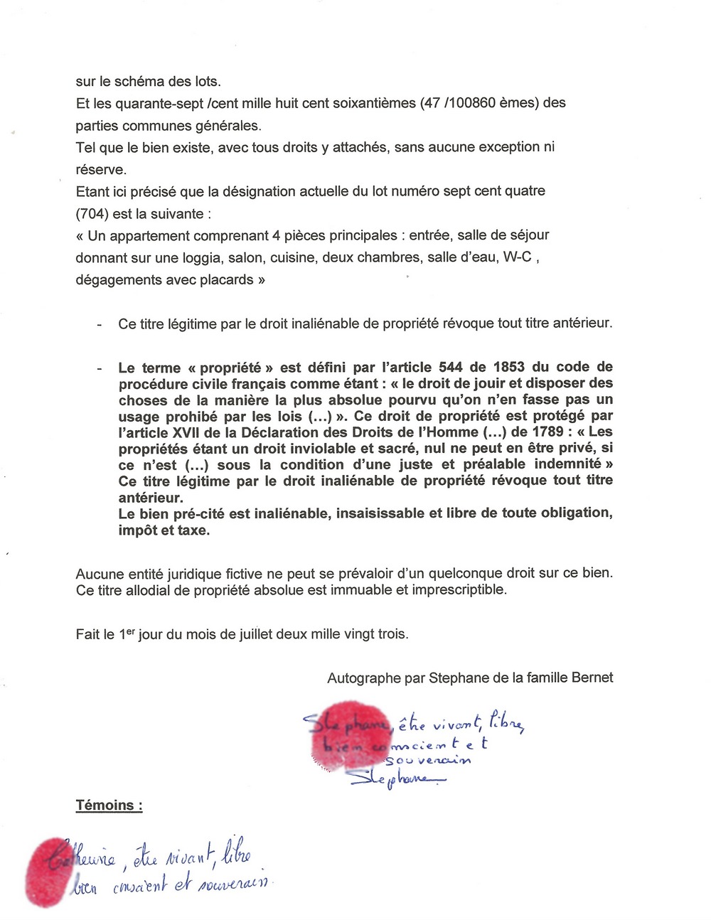 titre allodial de proprit absolue 1 stephane