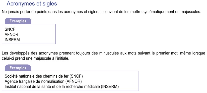 Charte typographique FR