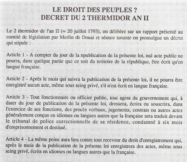 Décret du 20 juillet 1794 DU 2 THERMIDOR AN 2