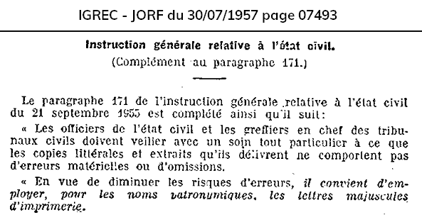 IGRC JO du 30 07 1957 page 07493