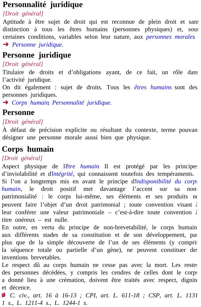 Personne VS Humain